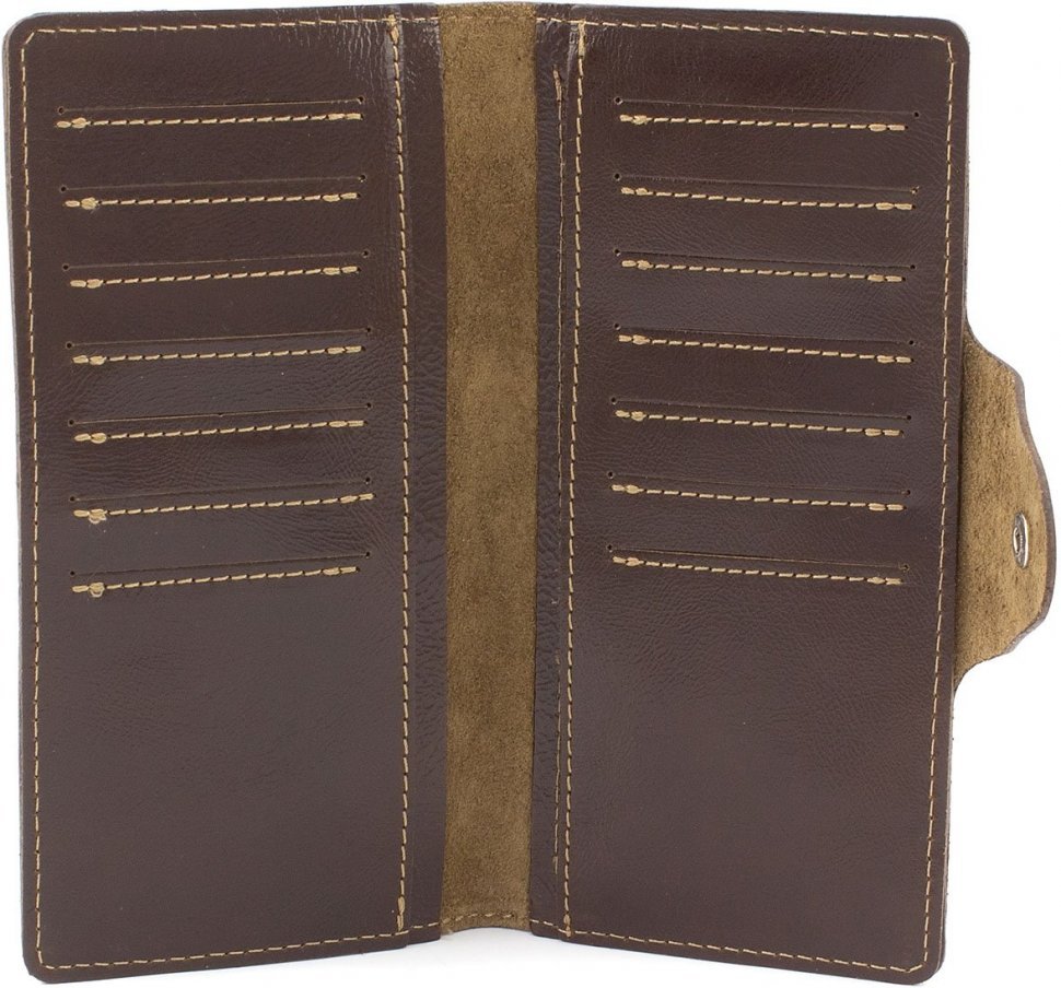 Кожаный купюрник ручной работы на кнопке ST Leather (17835)