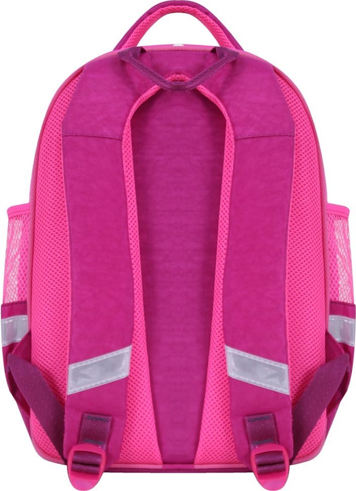 Школьный текстильный рюкзак в малиновом цвете с принтом Bagland (55387)