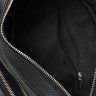 Чоловіча чорна сумка на плече із фактурної шкіри горизонтального формату Keizer (19370) - 6