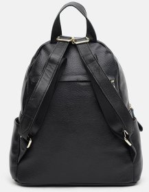 Женский черный рюкзак для города из натуральной кожи флотар Borsa Leather (56287)