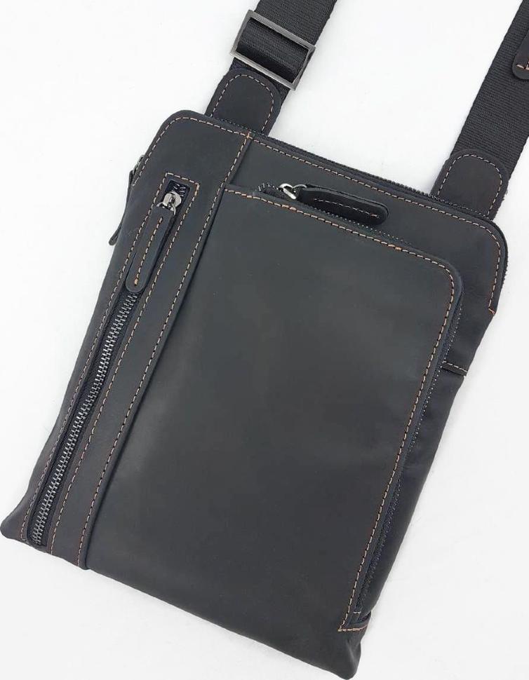 Мужская сумка с одним отделением и наружными карманами VATTO (12128)