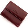 Жіночий гаманець із натуральної шкіри бордового кольору на магнітах ST Leather 1767287 - 3