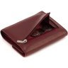 Жіночий гаманець із натуральної шкіри бордового кольору на магнітах ST Leather 1767287 - 5