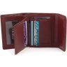 Жіночий гаманець із натуральної шкіри бордового кольору на магнітах ST Leather 1767287 - 2
