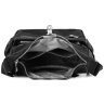 Плечевая женская сумка среднего размера из черного текстиля Confident 77587 - 2