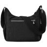 Плечевая женская сумка среднего размера из черного текстиля Confident 77587 - 4