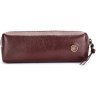 Небольшая косметичка из фактурной кожи коричневого цвета на молнии Hammonds Flycatcher UC501 107987 modnotak фото - 1