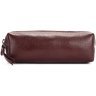 Небольшая косметичка из фактурной кожи коричневого цвета на молнии Hammonds Flycatcher UC501 107987 modnotak фото - 2