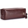 Небольшая косметичка из фактурной кожи коричневого цвета на молнии Hammonds Flycatcher UC501 107987 modnotak фото - 4