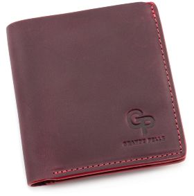 Жіночий вінтажний гаманець кольору марсала Grande Pelle (13018)