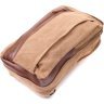 Вертикальна чоловіча сумка-слінг із коричневого текстилю Vintage 2422191 - 4