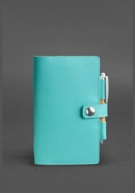 Женский кожаный блокнот (Софт-бук) бирюзового цвета BlankNote 78587