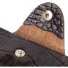 Мужское портмоне двойного сложения из натуральной коричневой кожи с тиснением под крокодила CANPELLINI (2421578) - 3