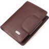 Жіночий вертикальний гаманець із натуральної шкіри флотар коричневого кольору CANPELLINI (2421679) - 1