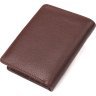 Жіночий вертикальний гаманець із натуральної шкіри флотар коричневого кольору CANPELLINI (2421679) - 2