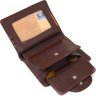 Жіночий вертикальний гаманець із натуральної шкіри флотар коричневого кольору CANPELLINI (2421679) - 5