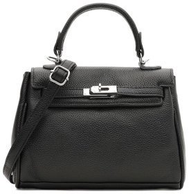 Городская женская сумка на каждый день из фактурной кожи с клапаном на защелке Borsa Leather 108887