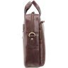 Класична чоловіча сумка з натуральної коричневої шкіри під ноутбук 13 дюймів Visconti Hugo 69087 - 5