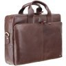 Классическая мужская сумка из натуральной коричневой кожи под ноутбук 13 дюймов Visconti Hugo 69087 - 6
