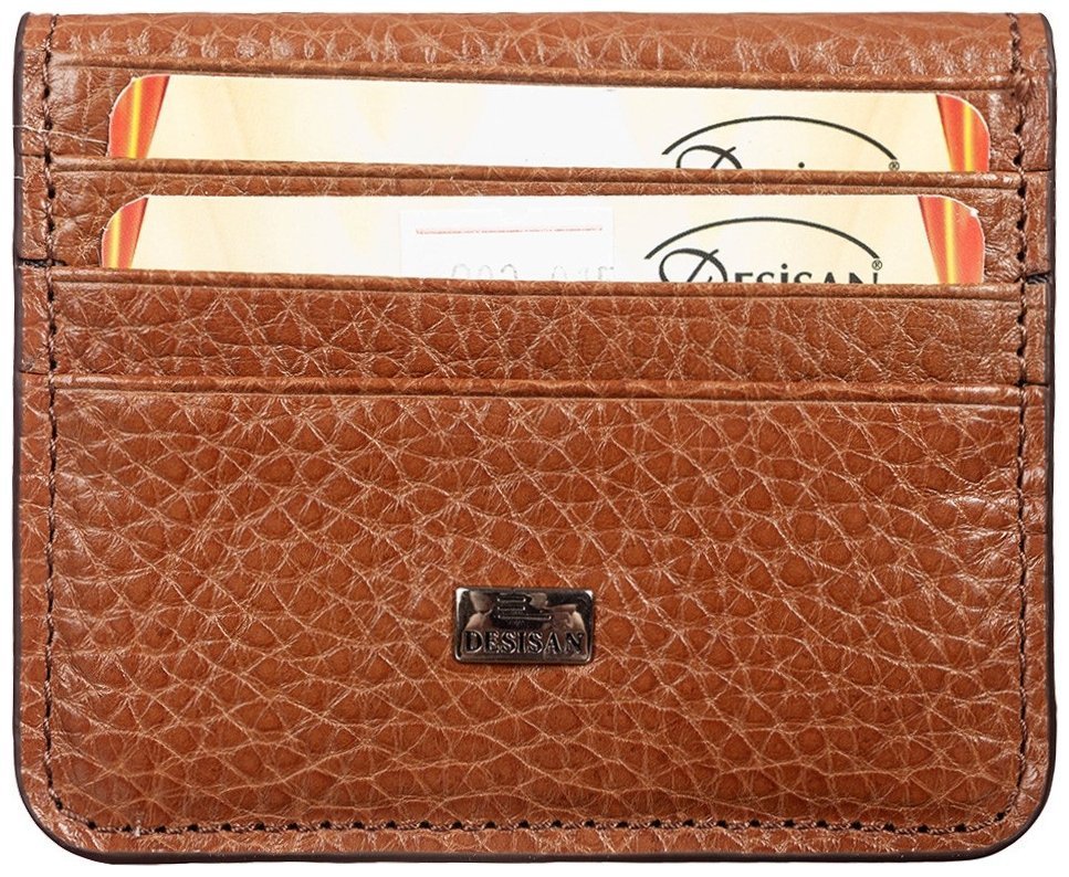 Компактный мужской зажим для денег из кожи флотар Desisan 79987 рыжего цвета фото №1 Компактный мужской зажим для денег из кожи флотар Desisan 79987 рыжего цвета modnotak фото №1