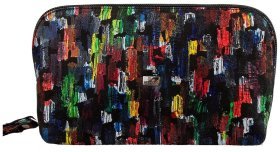 Женская косметичка из натуральной кожи с ярким принтом Desisan 80088