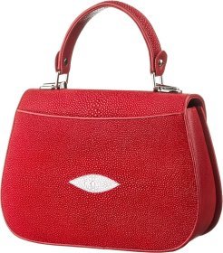 Компактная сумка из натуральной красной кожи морского ската STINGRAY LEATHER (024-18627)