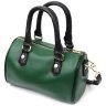 Зелена жіноча сумка з натуральної шкіри з двома короткими ручками Vintage 2422351 - 2