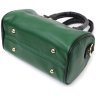 Зелена жіноча сумка з натуральної шкіри з двома короткими ручками Vintage 2422351 - 4