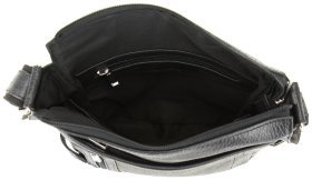 Шкіряна чоловіча сумка через плече Tavinchi 90788 Чорна