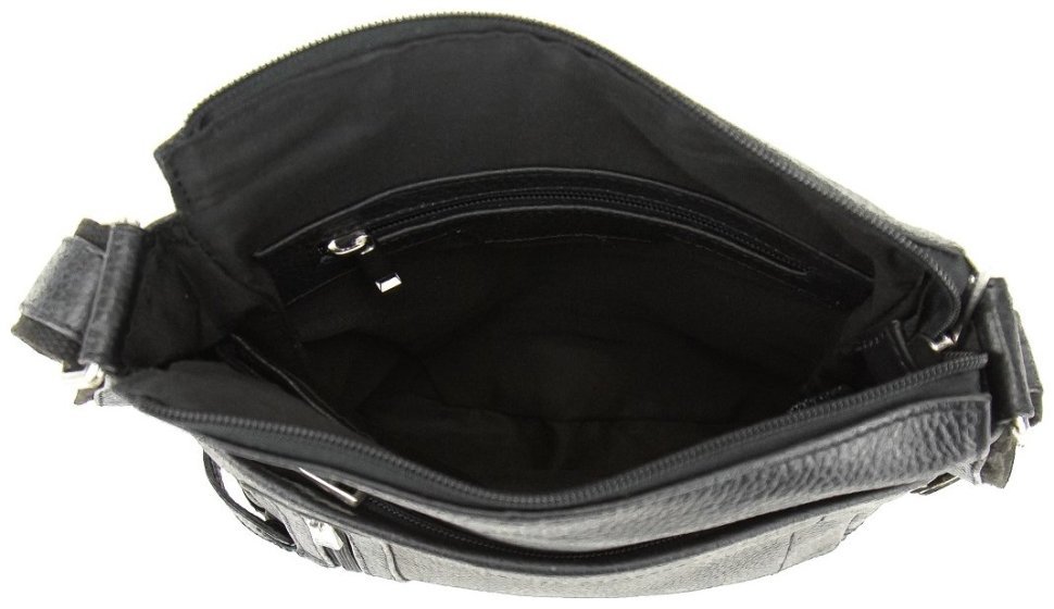 Кожаная мужская сумка через плечо Tavinchi 90788 Черная фото №7 Кожаная мужская сумка через плечо Tavinchi 90788 Черная modnotak фото №7