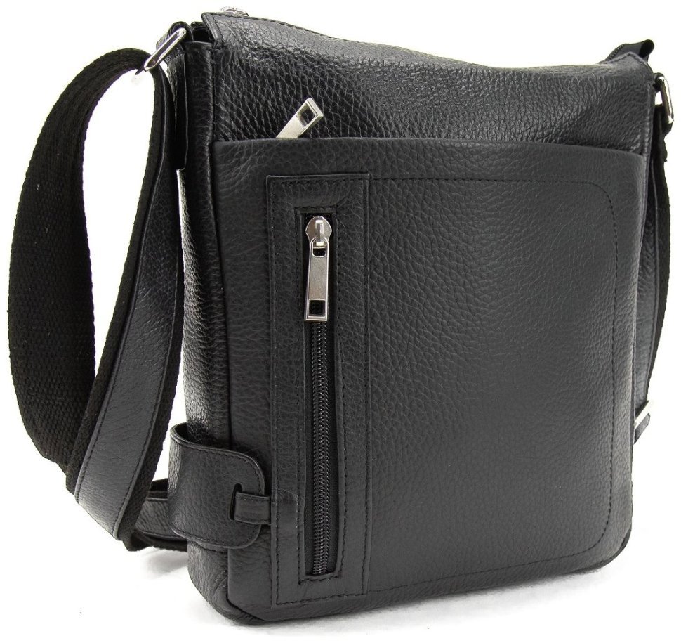 Кожаная мужская сумка через плечо Tavinchi 90788 Черная фото №8 Кожаная мужская сумка через плечо Tavinchi 90788 Черная modnotak фото №8