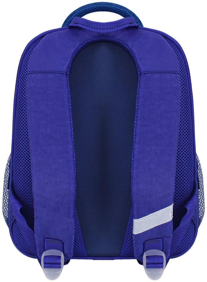 Рюкзак для мальчика школьный синего цвета принт мотоцикла, ортопедический Bagland 111188 modnotak фото №3