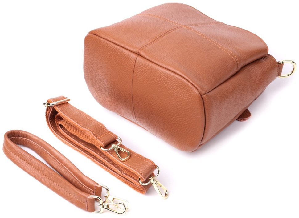 Стильная женская кросс боди сумка из натуральной кожи в светло-коричневом цвете Vintage Style 91288 фото №5 Стильная женская кросс боди сумка из натуральной кожи в светло-коричневом цвете Vintage Style 91288 modnotak фото №5