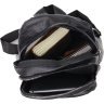 Місткий жіночий рюкзак із чорної еко-шкіри Vintage (18717) - 5