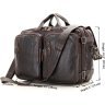 Оригінальна чоловіча сумка трансформер коричневого кольору VINTAGE STYLE (14106) - 3