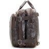 Оригінальна чоловіча сумка трансформер коричневого кольору VINTAGE STYLE (14106) - 9
