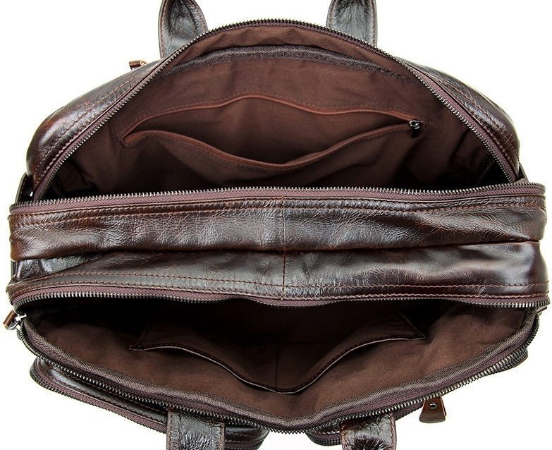 Оригінальна чоловіча сумка трансформер коричневого кольору VINTAGE STYLE (14106)