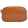 Маленька жіноча сумка-кроссбоді з натуральної шкіри під крокодила світло-коричневого кольору Keizer 71688 - 1