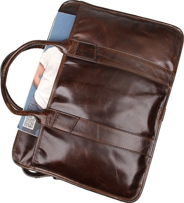 Кожаная винтажная сумка для ноутбука и документов VINTAGE STYLE (14620)