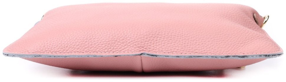 Яркая кожаная женская сумка-клатч с двумя ремнями Vintage 22644 Розовая modnotak фото №6