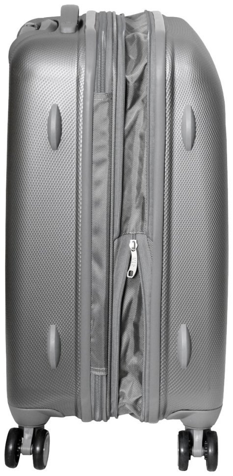 Серебристый чемодан Galaxy из поликарбоната на 66-78 л Vip Collection 102688 modnotak фото №3