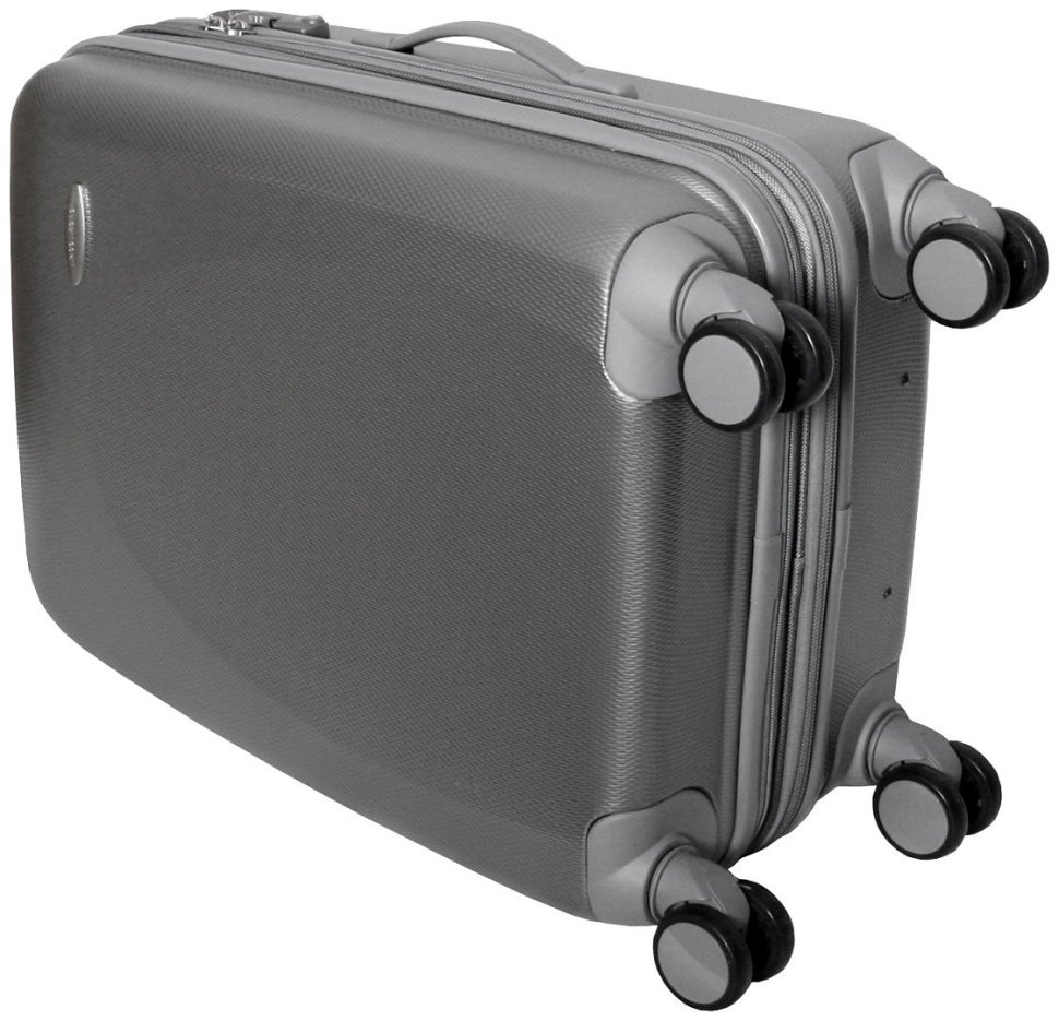 Серебристый чемодан Galaxy из поликарбоната на 66-78 л Vip Collection 102688 modnotak фото №5
