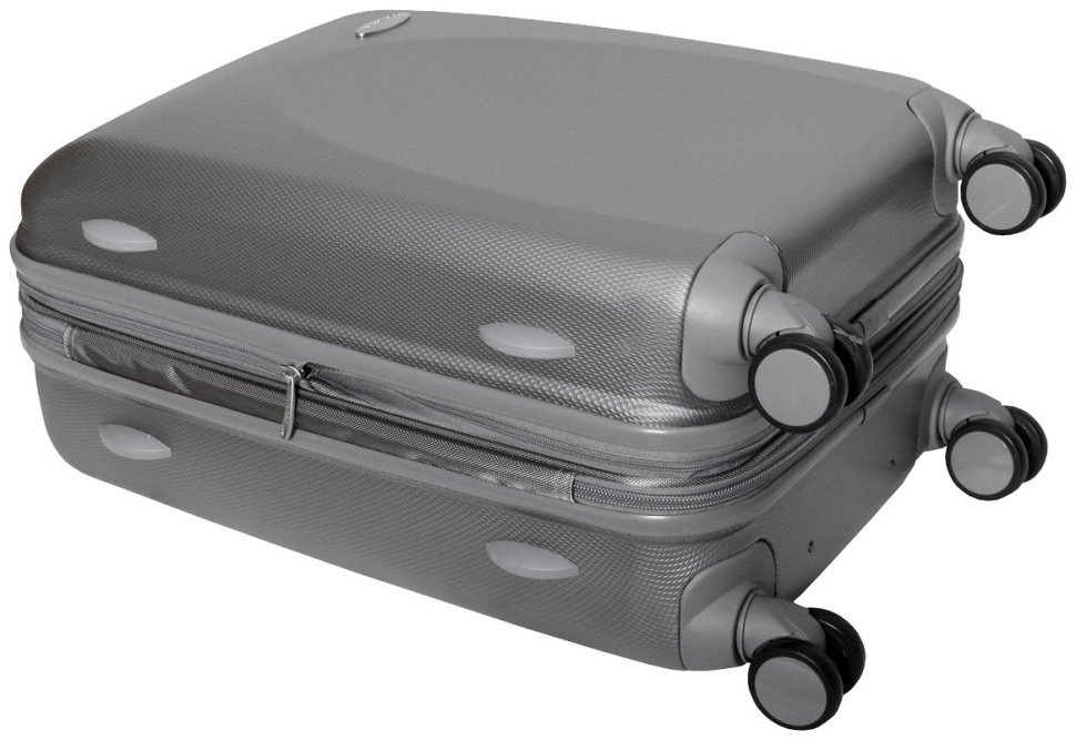 Серебристый чемодан Galaxy из поликарбоната на 66-78 л Vip Collection 102688 modnotak фото №6