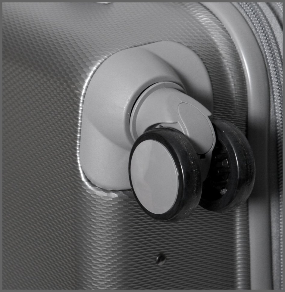 Серебристый чемодан Galaxy из поликарбоната на 66-78 л Vip Collection 102688 modnotak фото №9