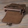 Мужская коричневая наплечная сумка из матовой кожи SHVIGEL (00890) - 8