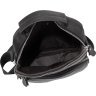 Чоловіча сумка-барсетка через плече із натуральної чорної шкіри Tiding Bag (21853) - 5
