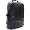 Мужской классический рюкзак из эко-кожи в черном цвете Monsen (22140) - 2