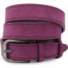 Красивий замшевий ремінь для жінок у фіолетовому кольорі Vintage (2420783) - 1