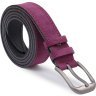 Красивий замшевий ремінь для жінок у фіолетовому кольорі Vintage (2420783) - 2