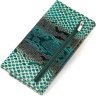 Лакований жіночий гаманець із натуральної шкіри зеленого кольору з тисненням під рептилію CANPELLINI (2421824) - 2